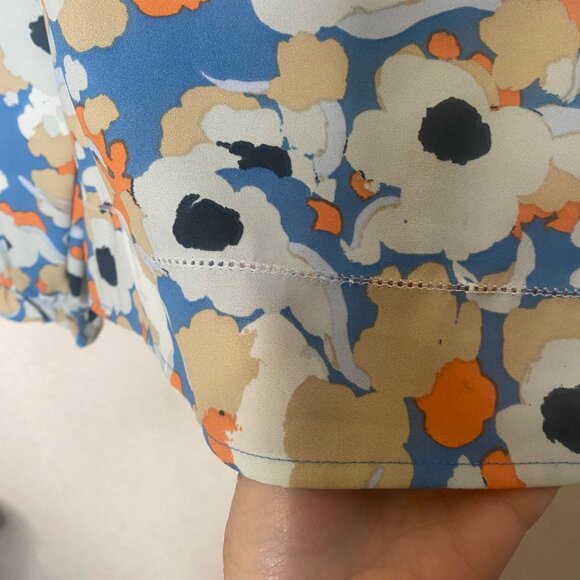 Joie Floral Print Tunic Blouse Wonens XL Long Sleeve Flowy Casual Boho - Picture 6 of 9